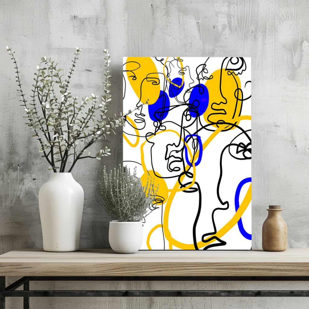 Abstract Line Art Aluminum Print
