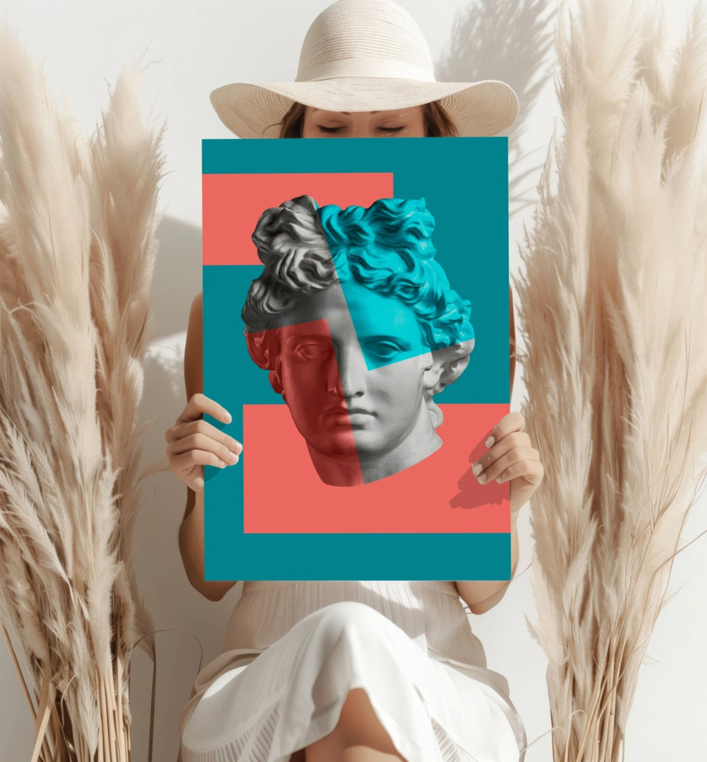 Statue Head Contemporary Aluminum Print