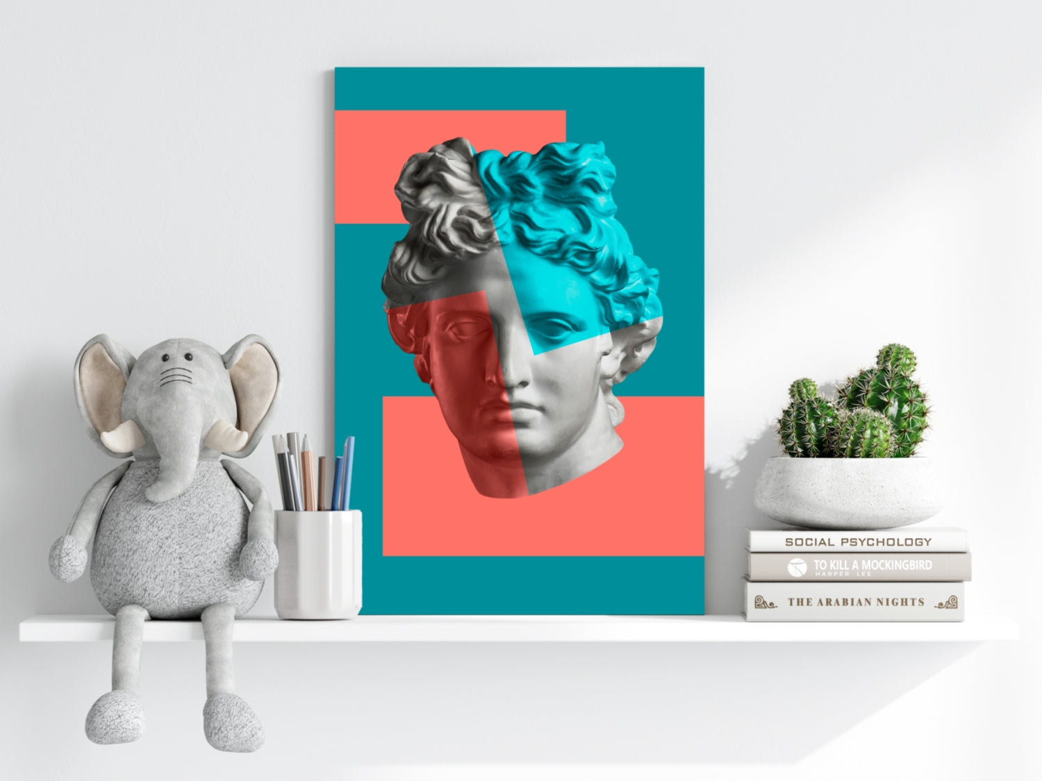 Statue Head Contemporary Aluminum Print