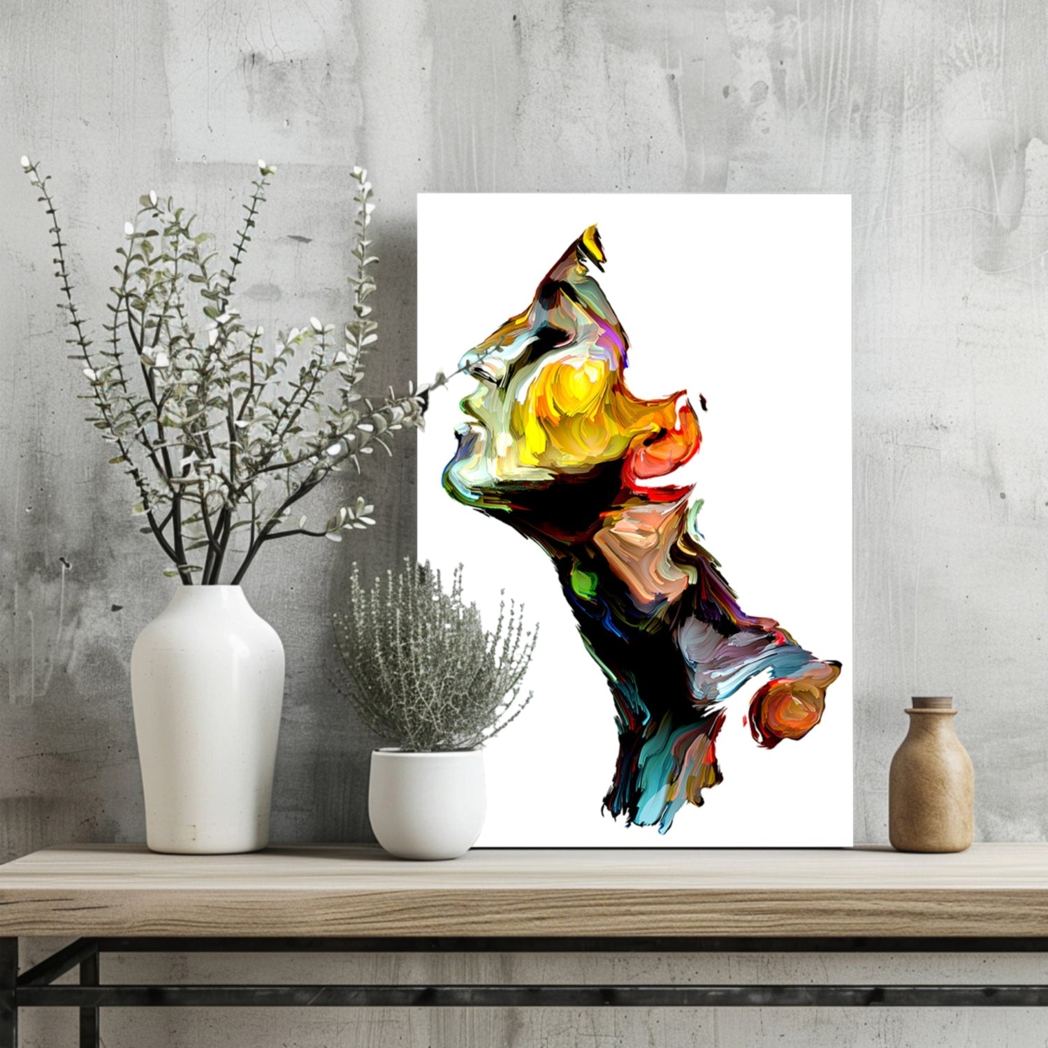Colorful Portrait V1 Aluminum Print