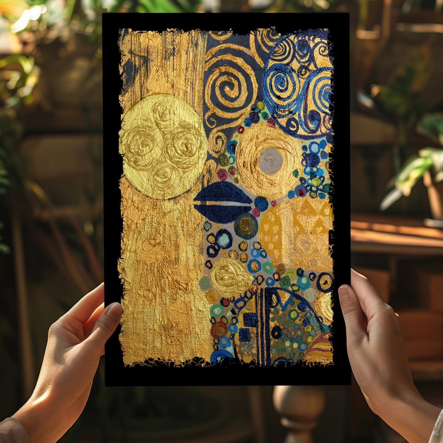 Abstract Gold Aluminum Print