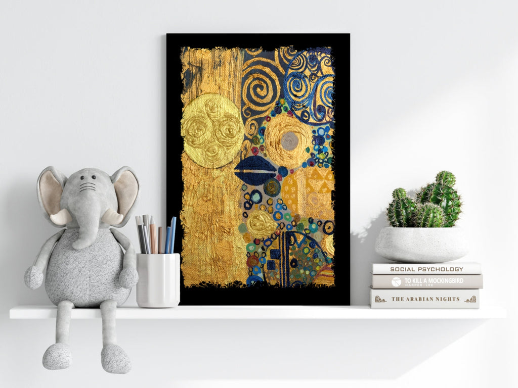 Abstract Gold Aluminum Print