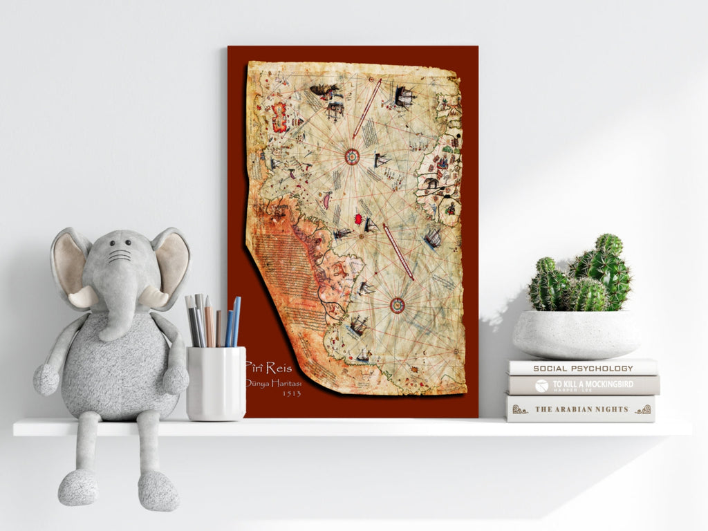Piri Reis Map Aluminum Print