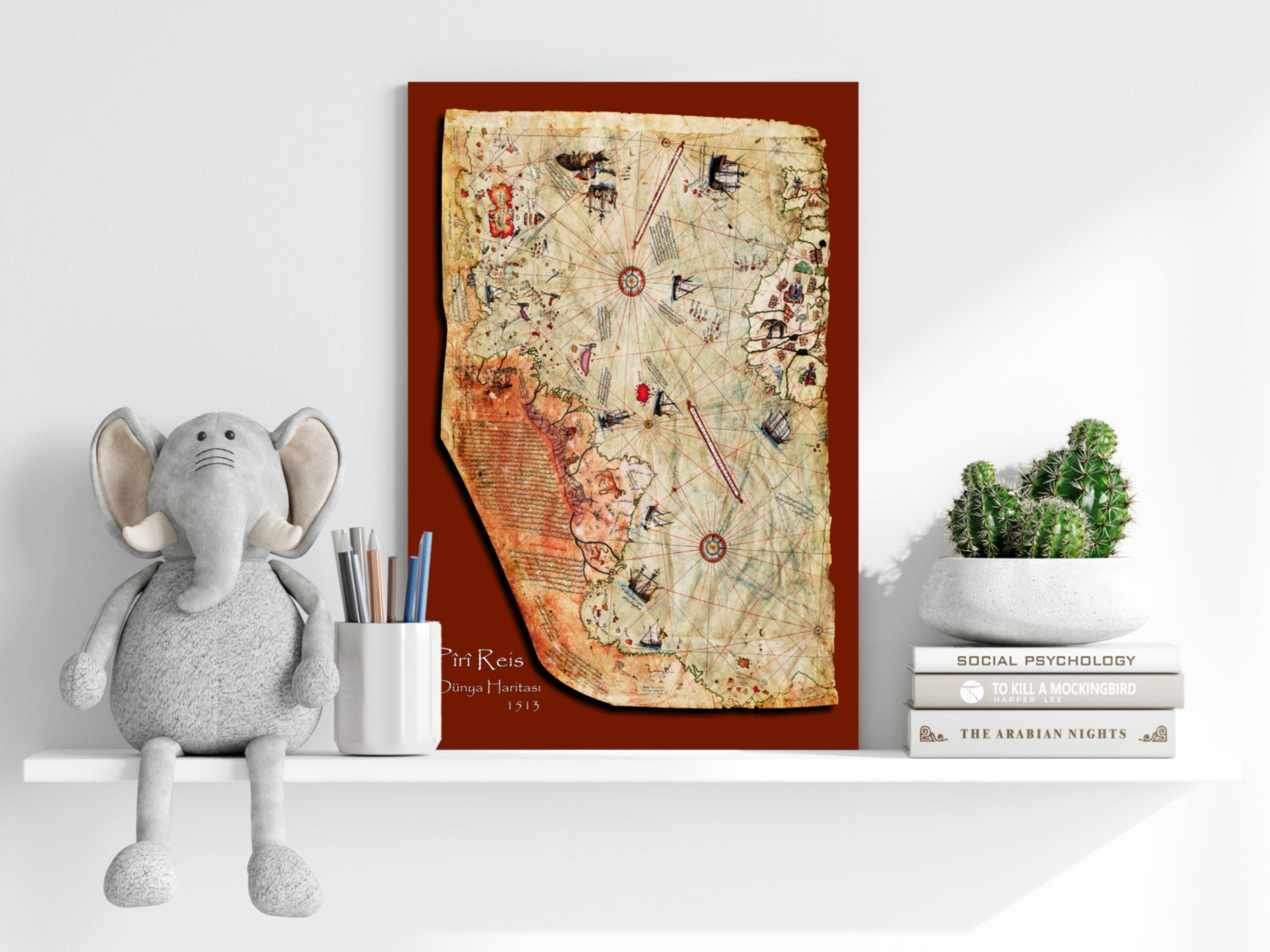 Piri Reis Map Aluminum Print