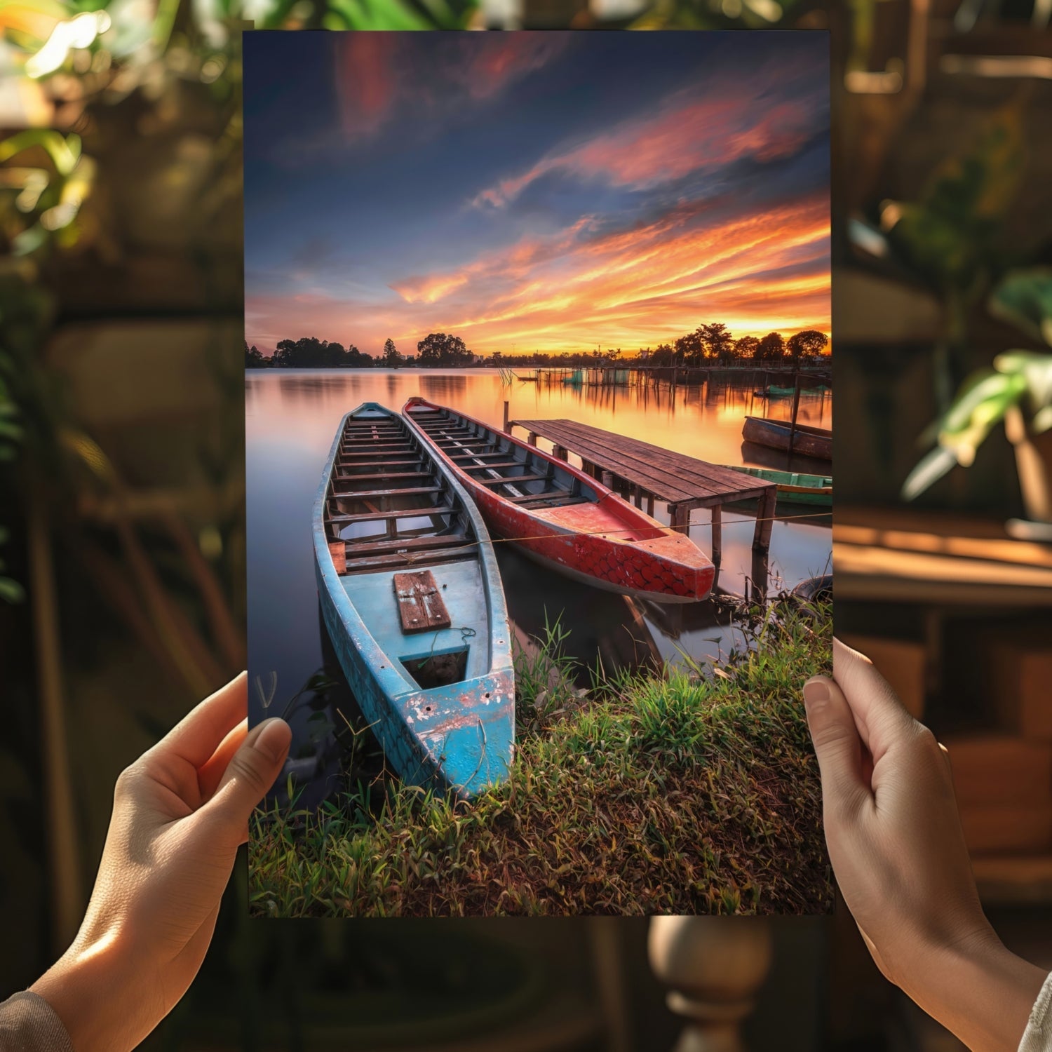 Sunset Lake View Aluminum Print