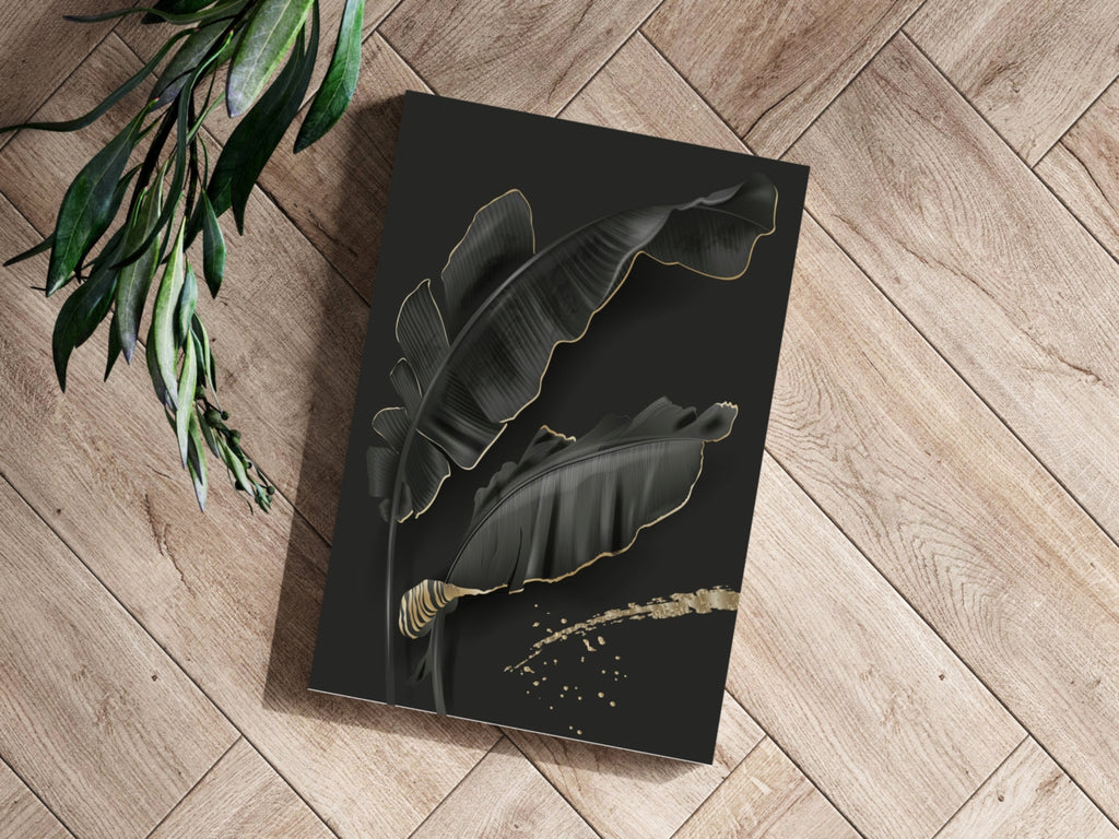 Black Leaves Aluminum Print