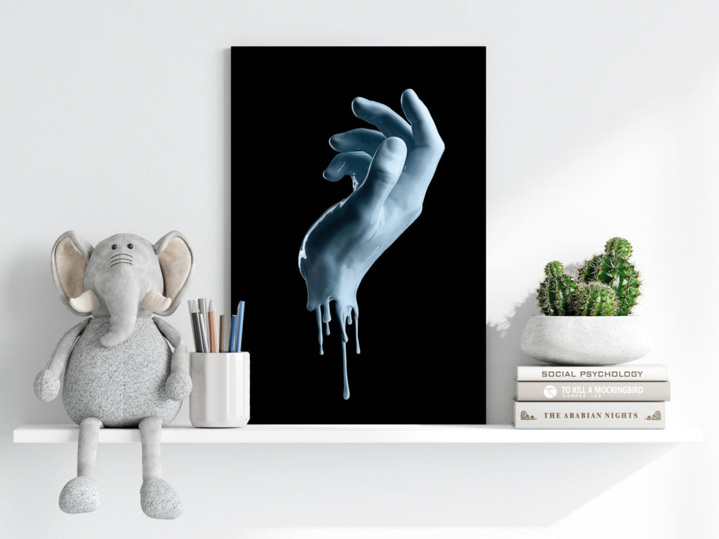 Hand in Paint Aluminum Print
