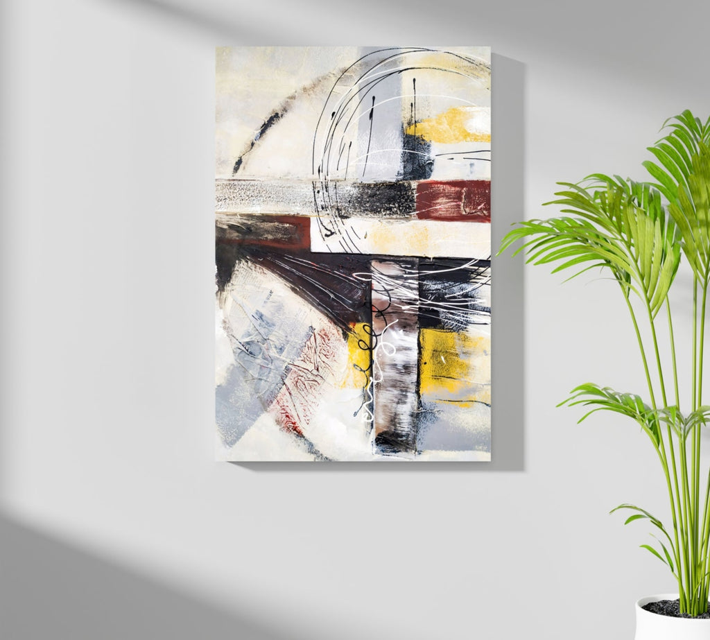 Modern Art Lines V1 Aluminum Print