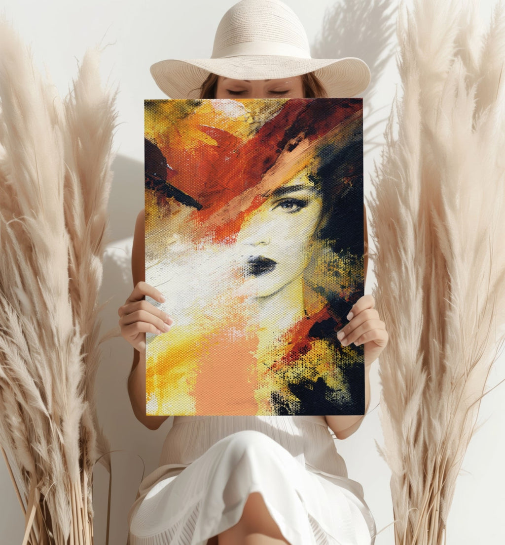 Abstract Woman Aluminum Print