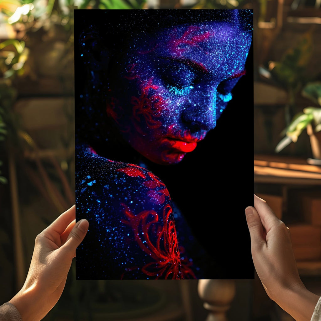 Painted Woman Aluminum Print