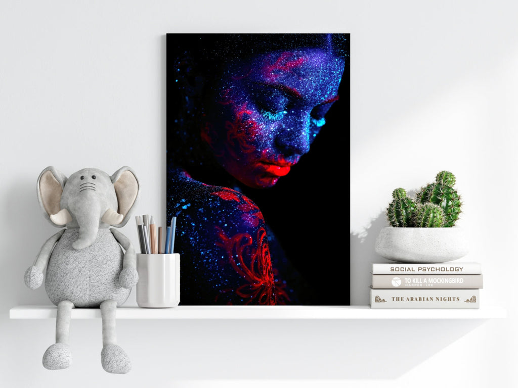 Painted Woman Aluminum Print