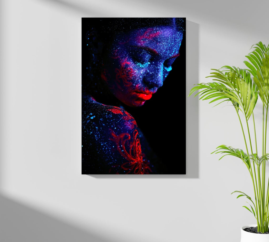 Painted Woman Aluminum Print