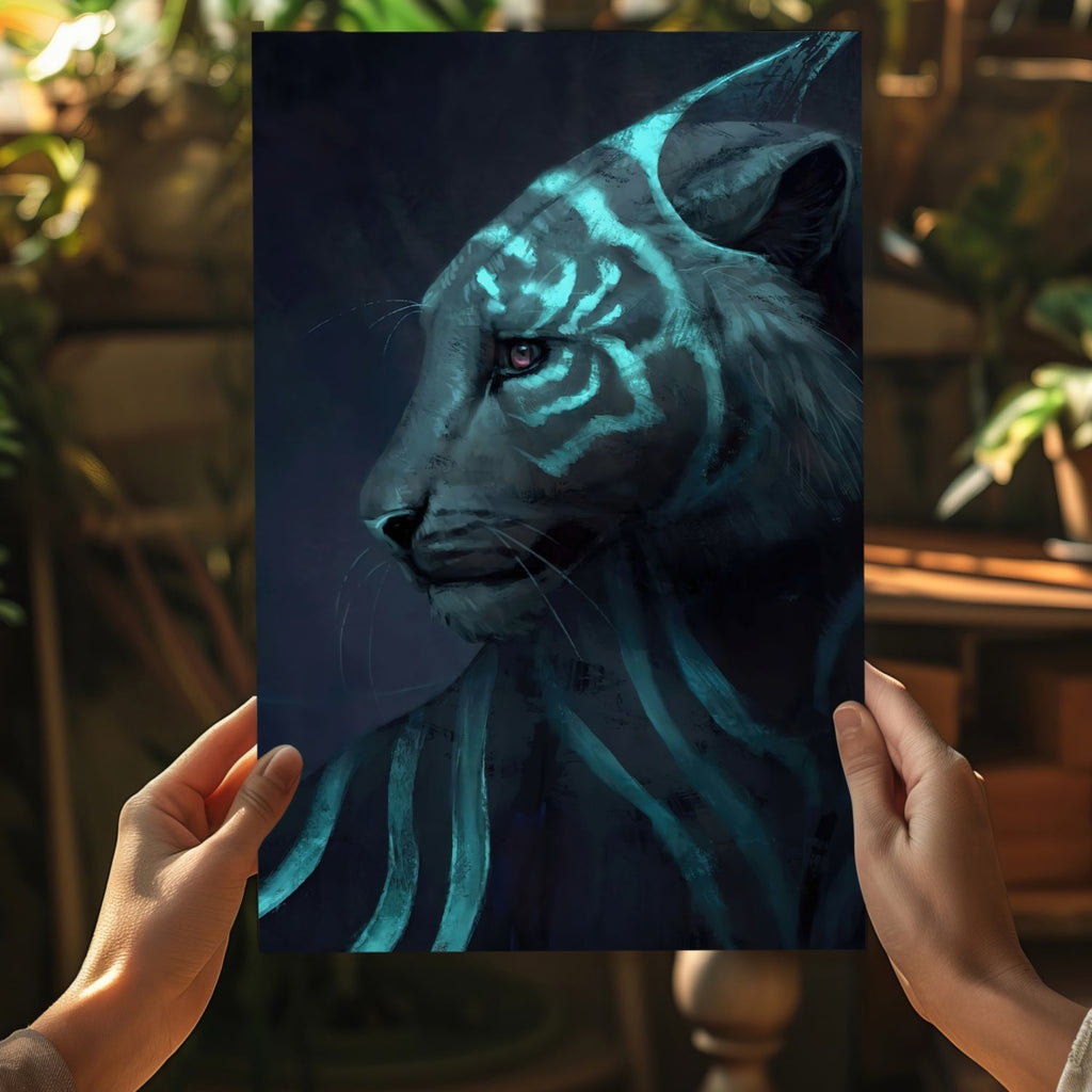 Futuristic Tiger Aluminum Print
