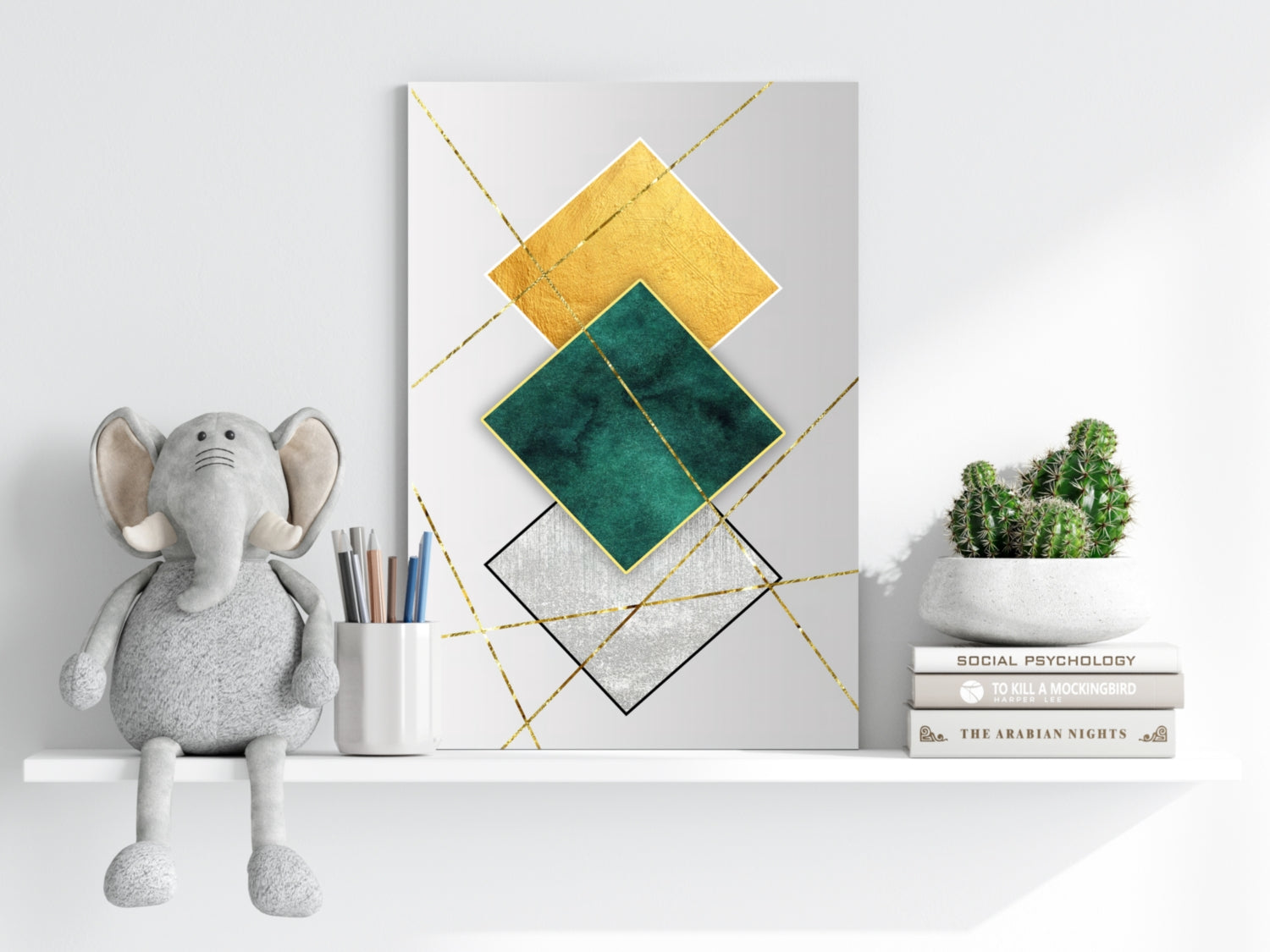 Elegant Squares Aluminum Print