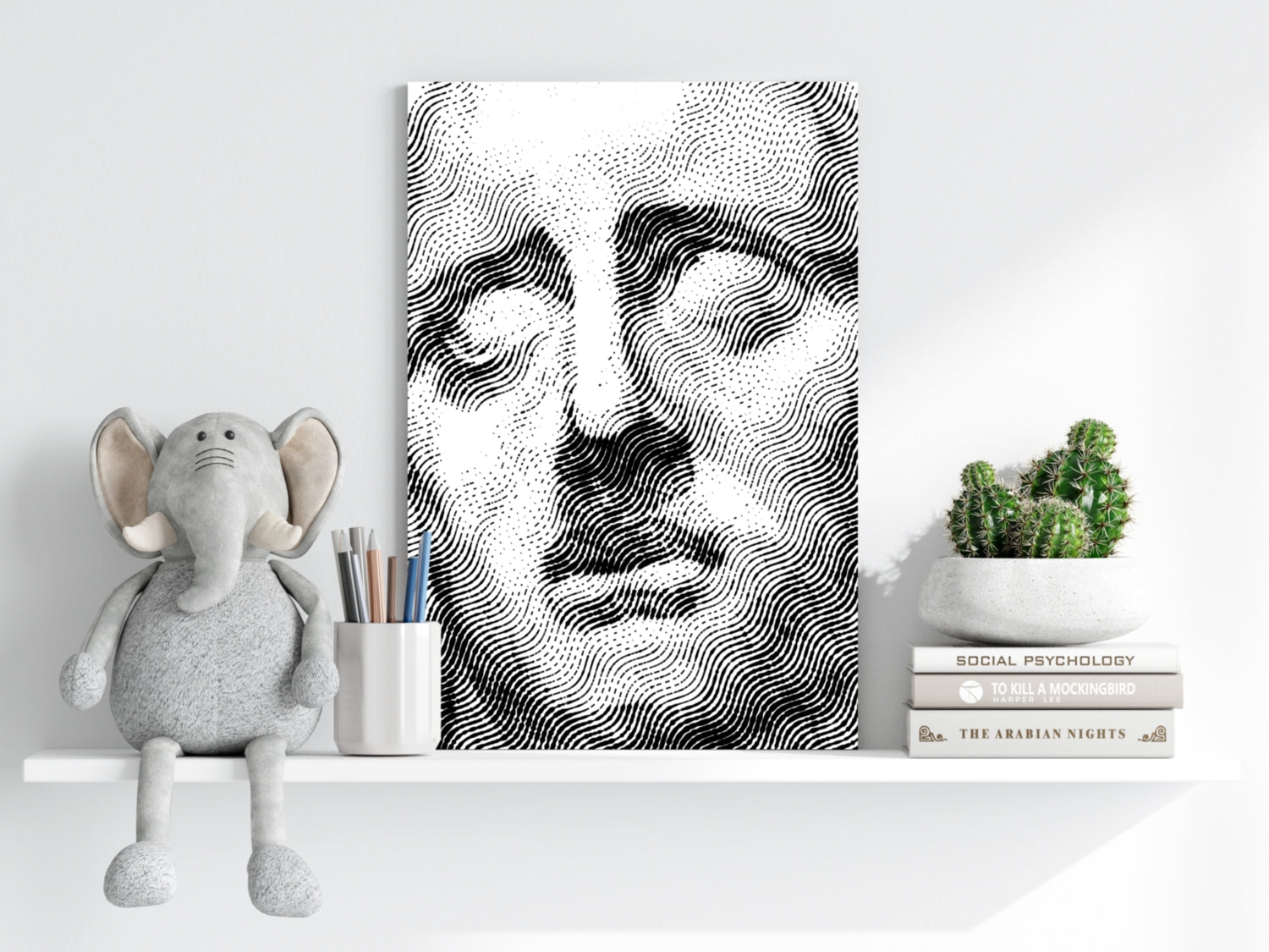 Statue Head Contemporary Aluminum Print