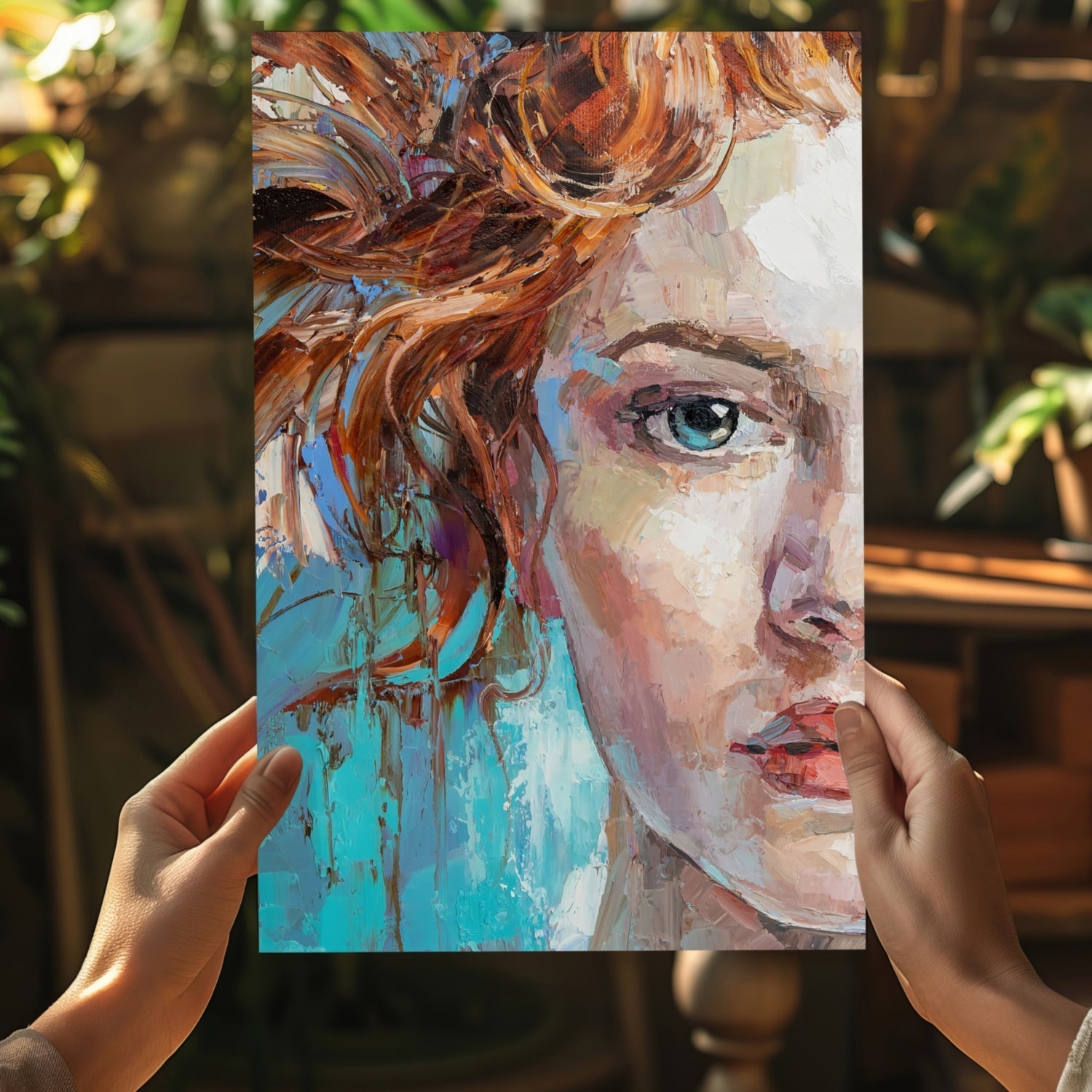 Young Woman Portrait Aluminum Print