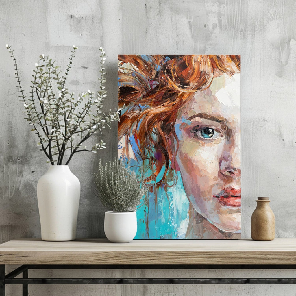 Young Woman Portrait Aluminum Print