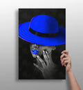 Woman with Blue Hat Aluminum Print