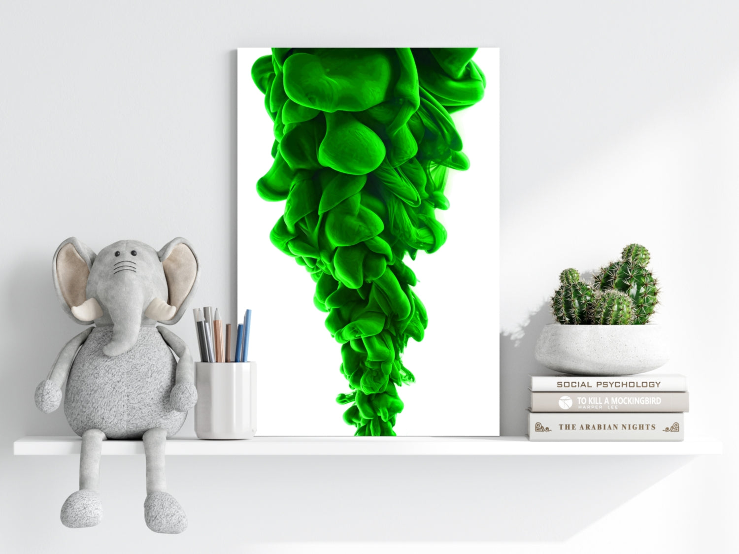 Green Smoke Aluminum Print