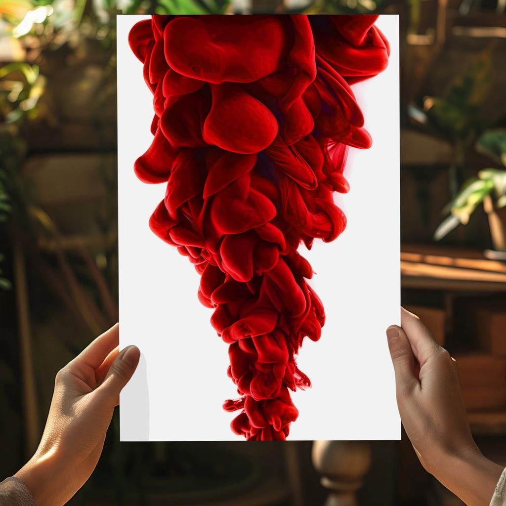 Red Smoke Aluminum Print