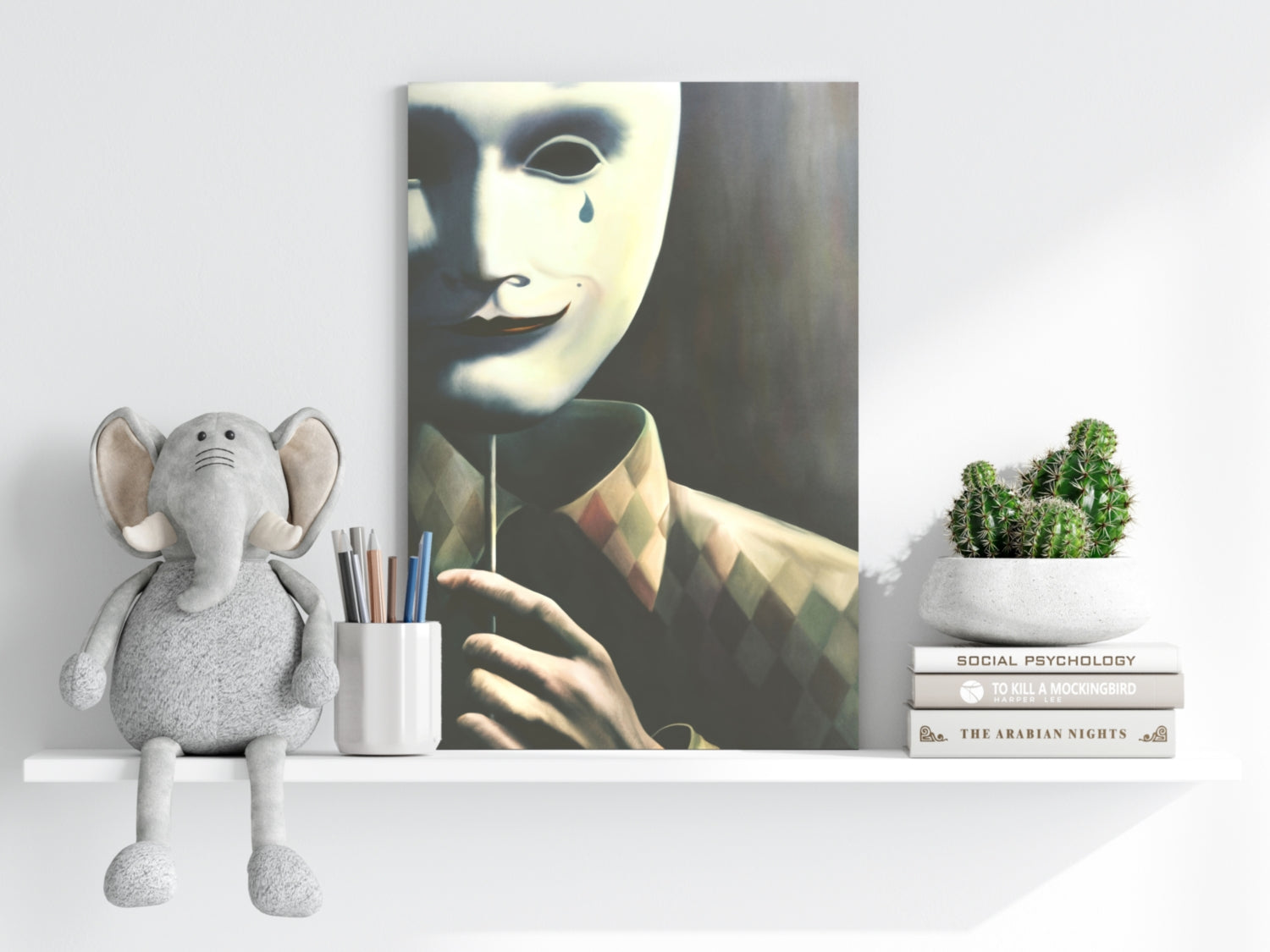 Mask of Reality Aluminum Print