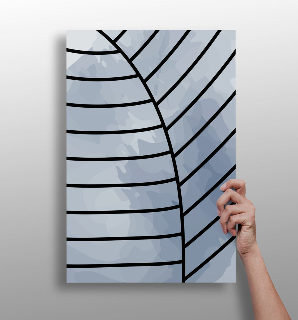 Line Art V12 Aluminum Print