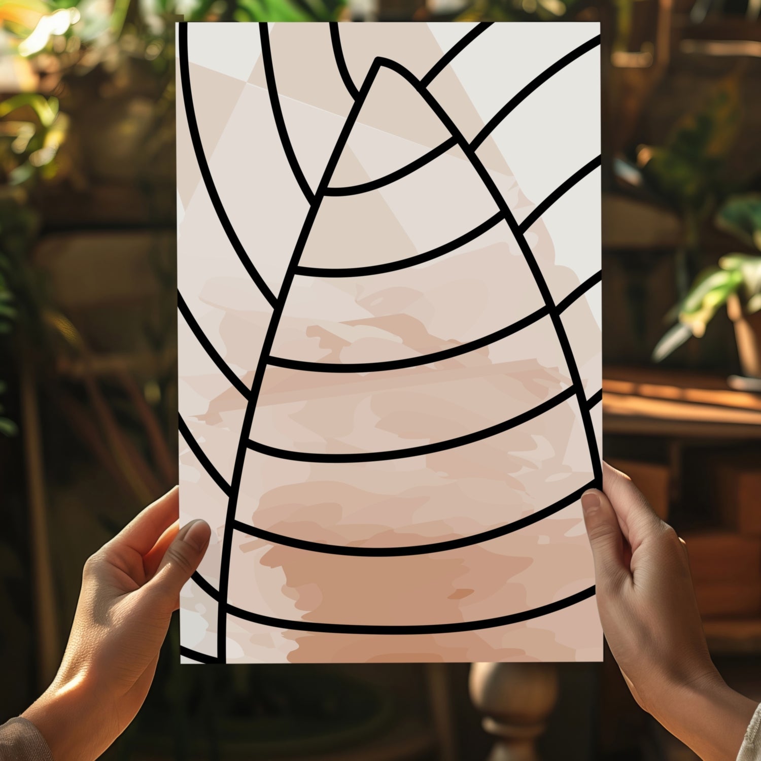 Line Art V13 Aluminum Print