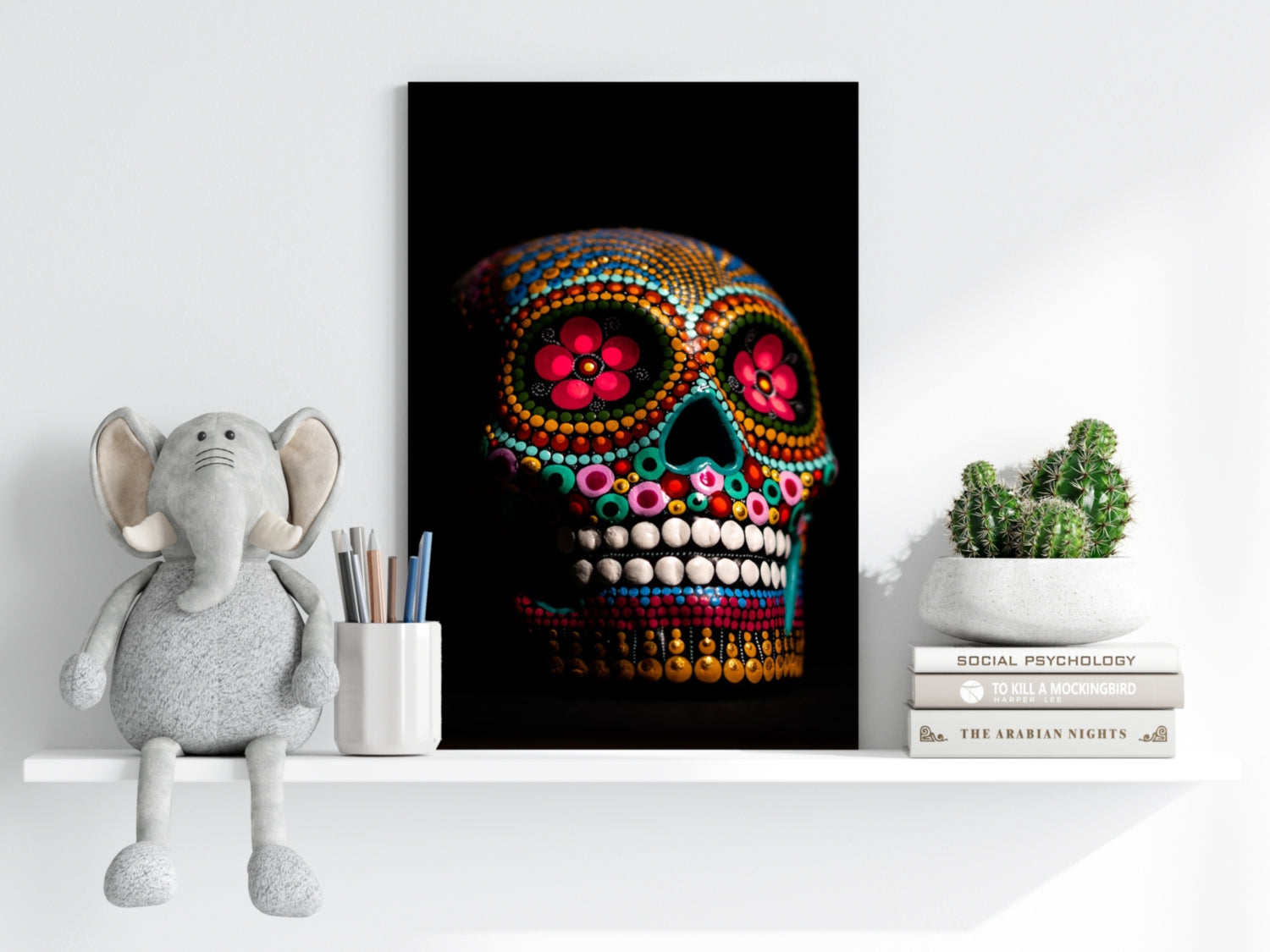 Sugar Skull Aluminum Print