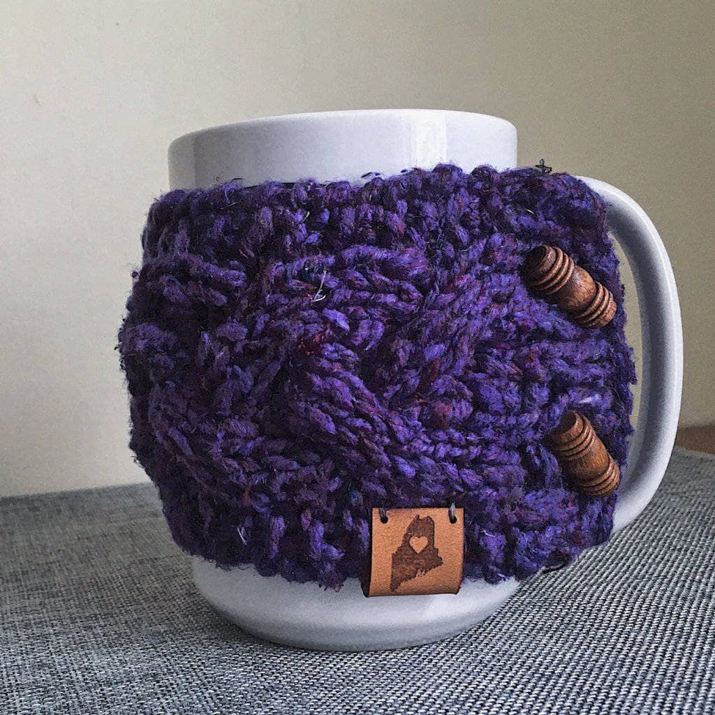 Braided Cable Mug Coozie Knit Kit