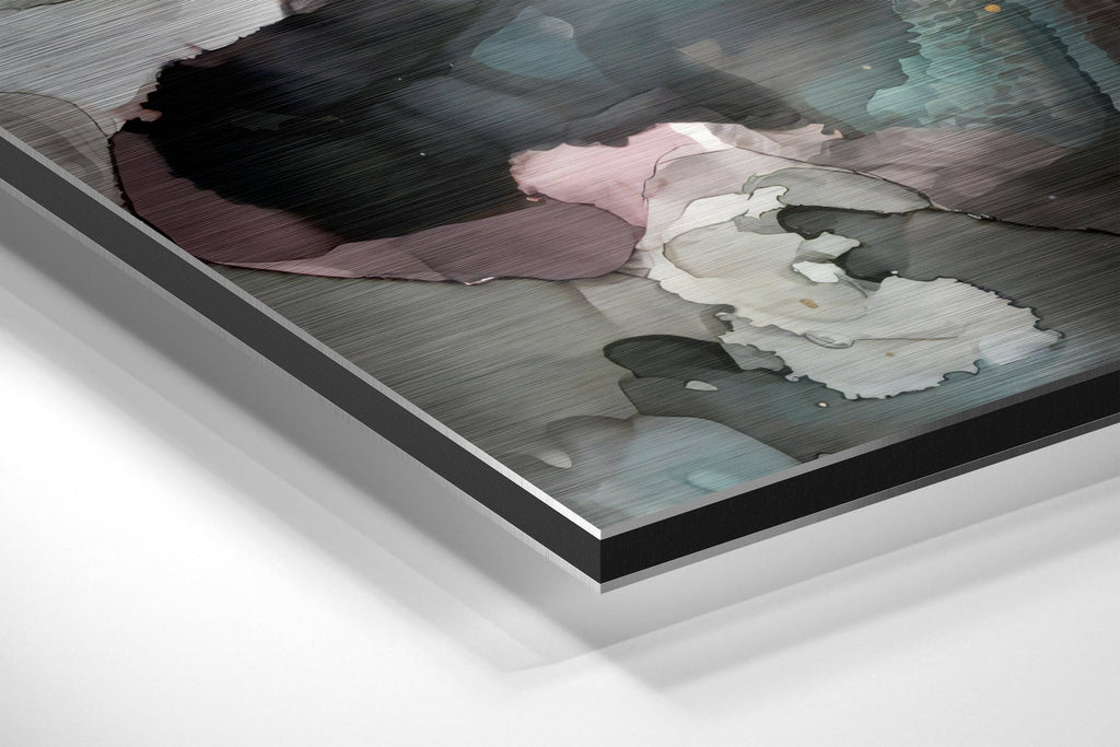 Abstract Flower Brushed Aluminium Dibond Wall Art