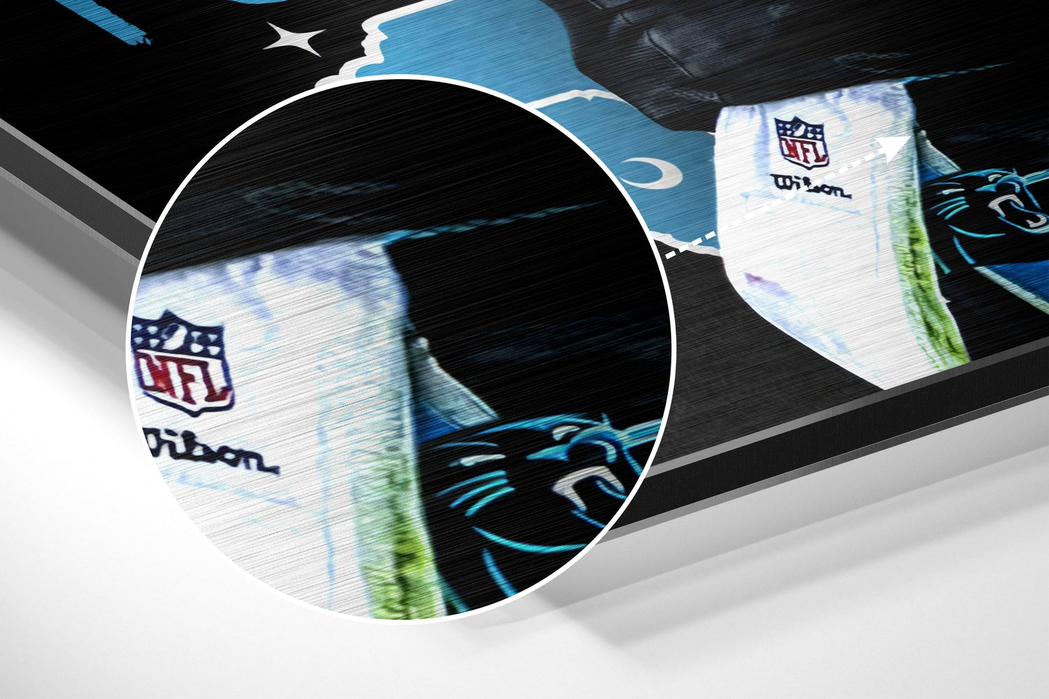 American Football Brushed Aluminium Dibond Wall Art