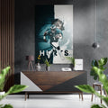 Jalen Hurts Eagles Brushed Aluminium Dibond Wall Art