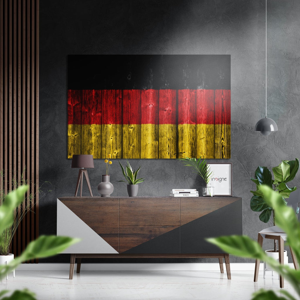 Flag of Germany Brushed Aluminium Dibond Wall Art