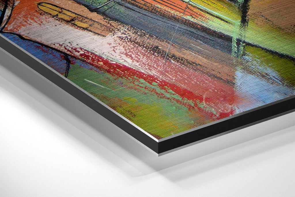City of Colors Brushed Aluminium Dibond Wall Art