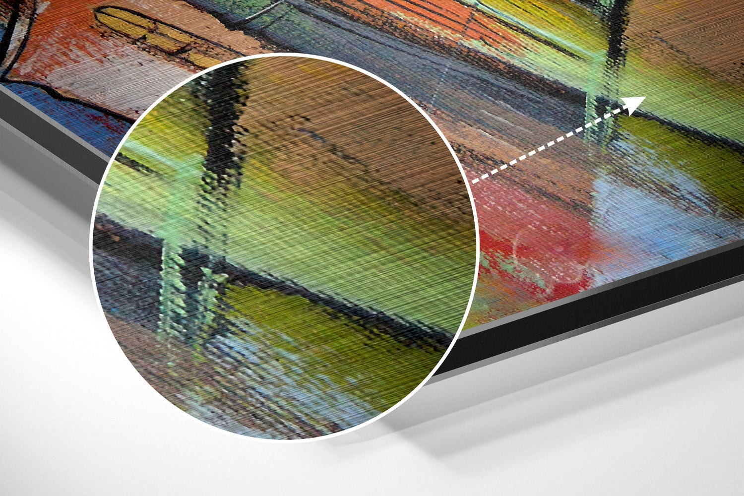 City of Colors Brushed Aluminium Dibond Wall Art