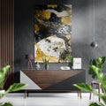 Golden Marble Brushed Aluminium Dibond Wall Art