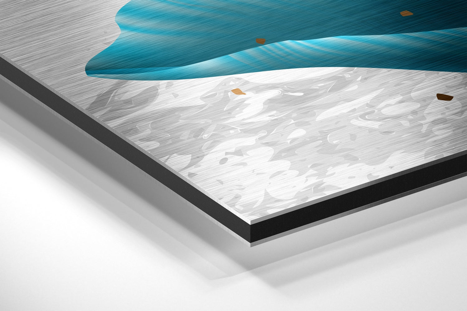Feathers Brushed Aluminium Dibond Wall Art