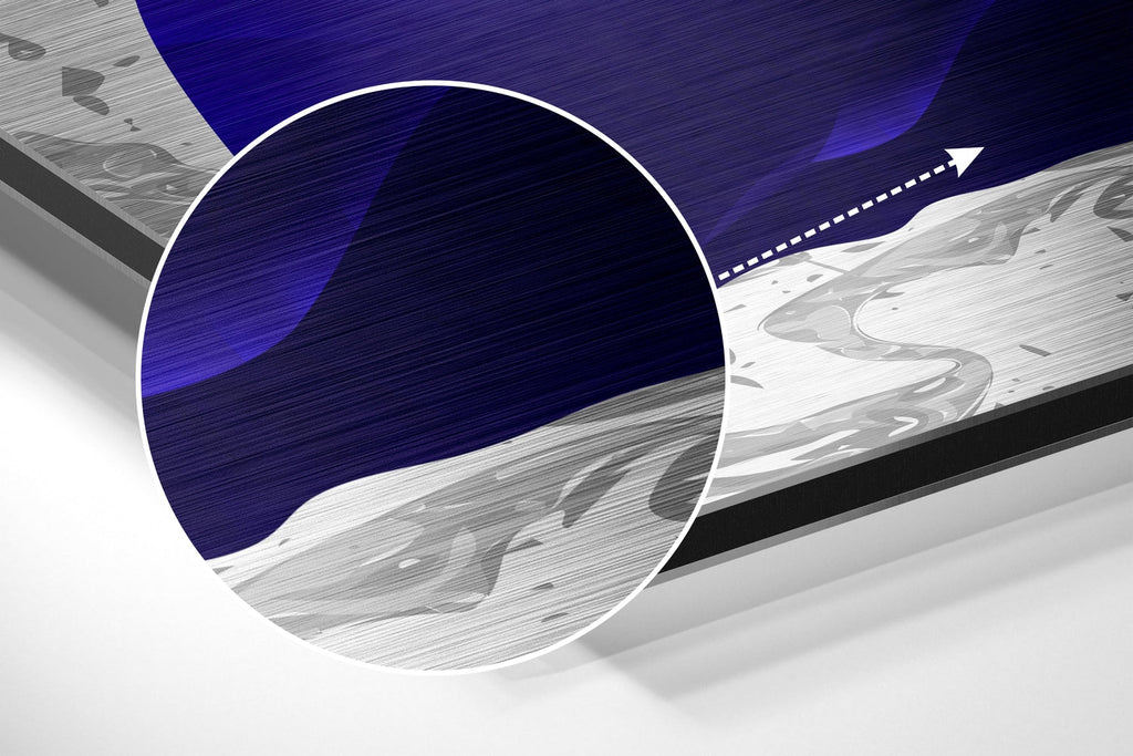 Feathers Brushed Aluminium Dibond Wall Art