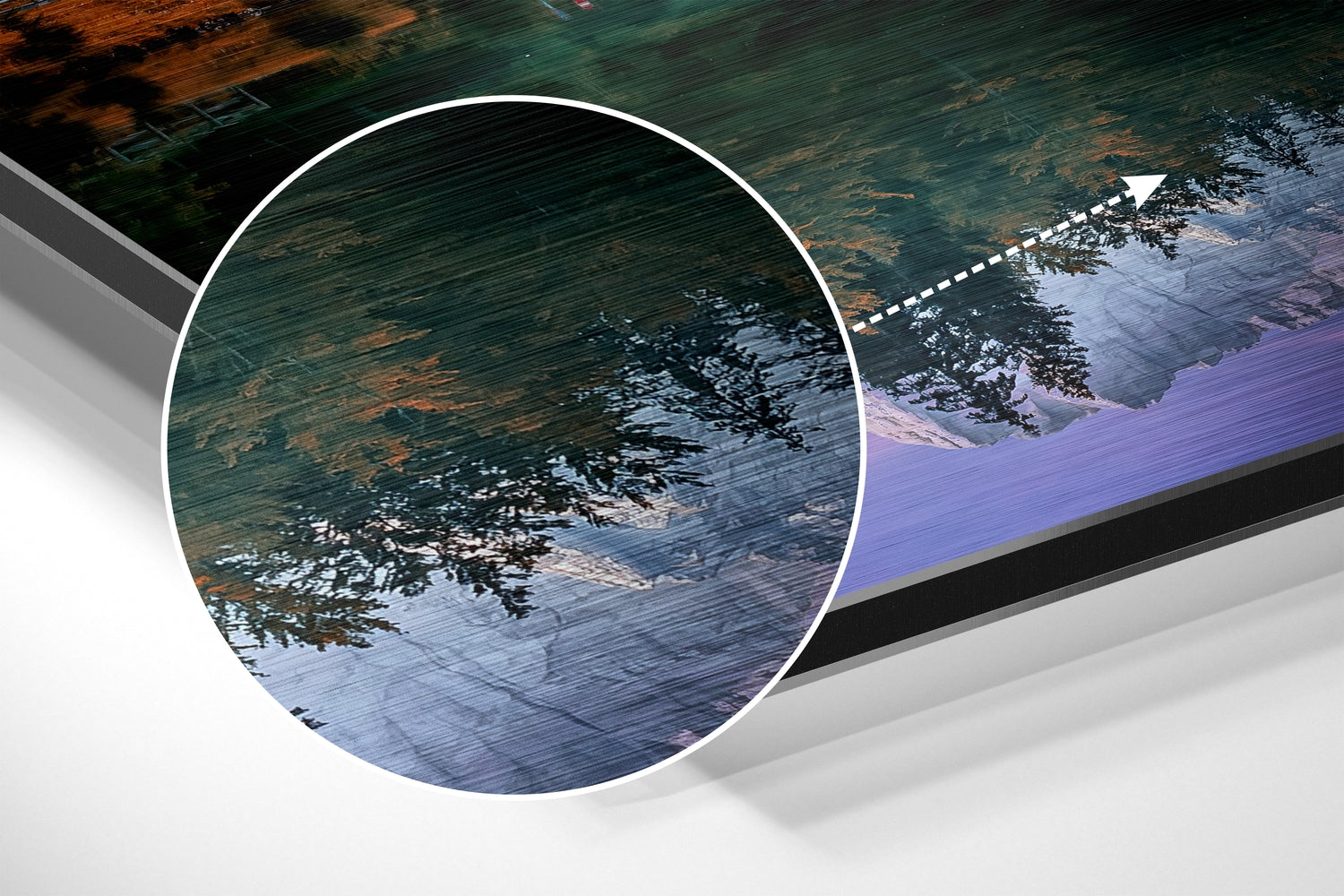 Lake View Brushed Aluminium Dibond Wall Art