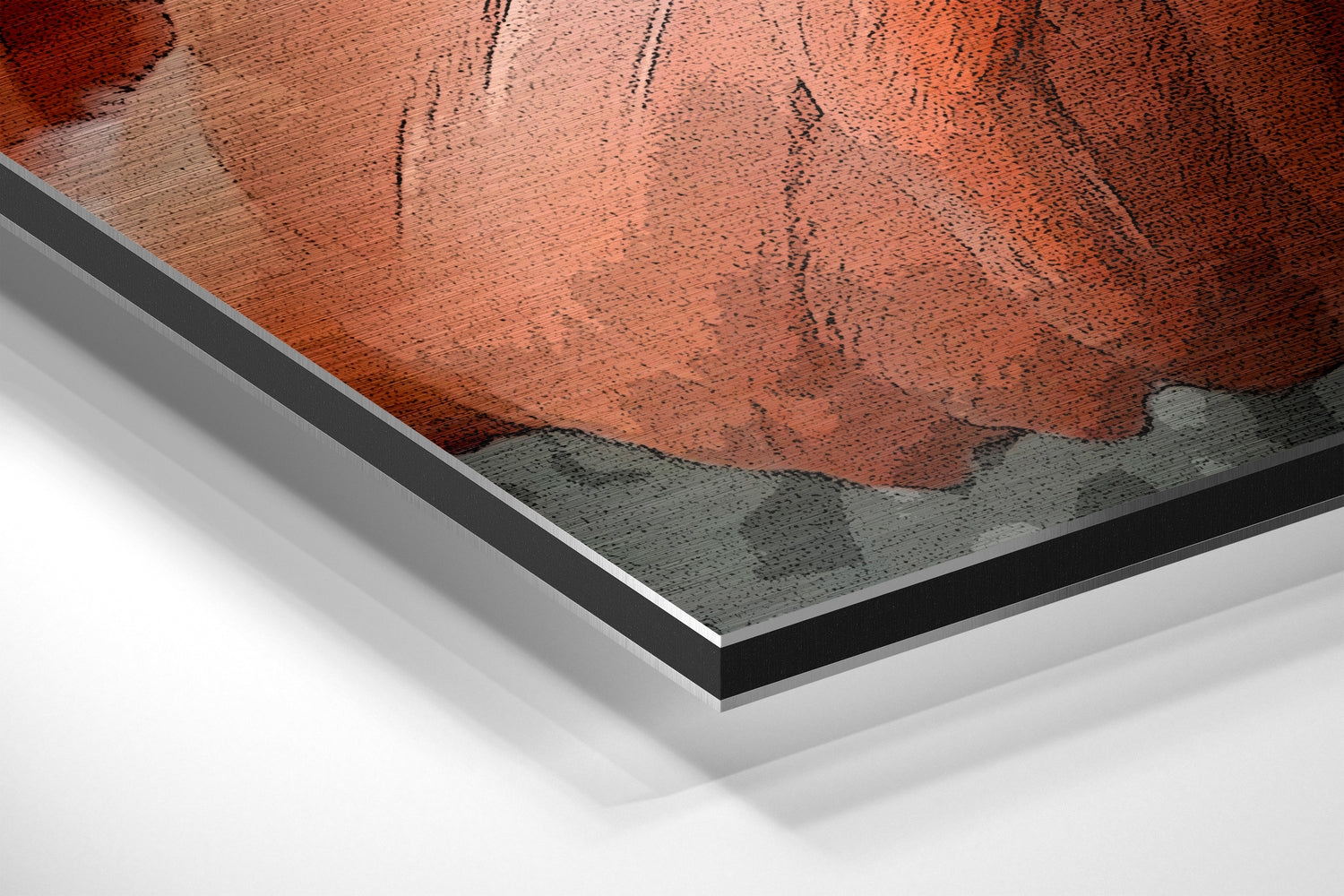 Flamingo Brushed Aluminium Dibond Wall Art