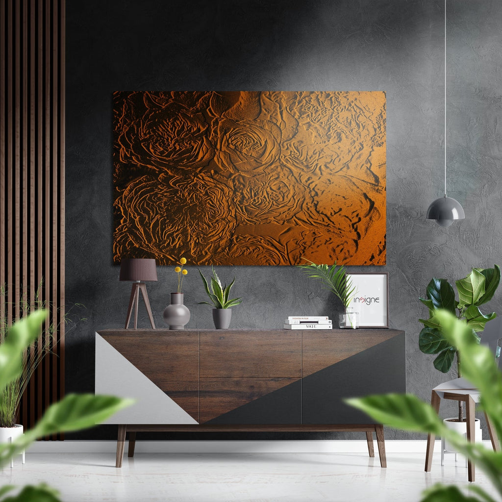 Abstract Roses Brushed Aluminium Dibond Wall Art