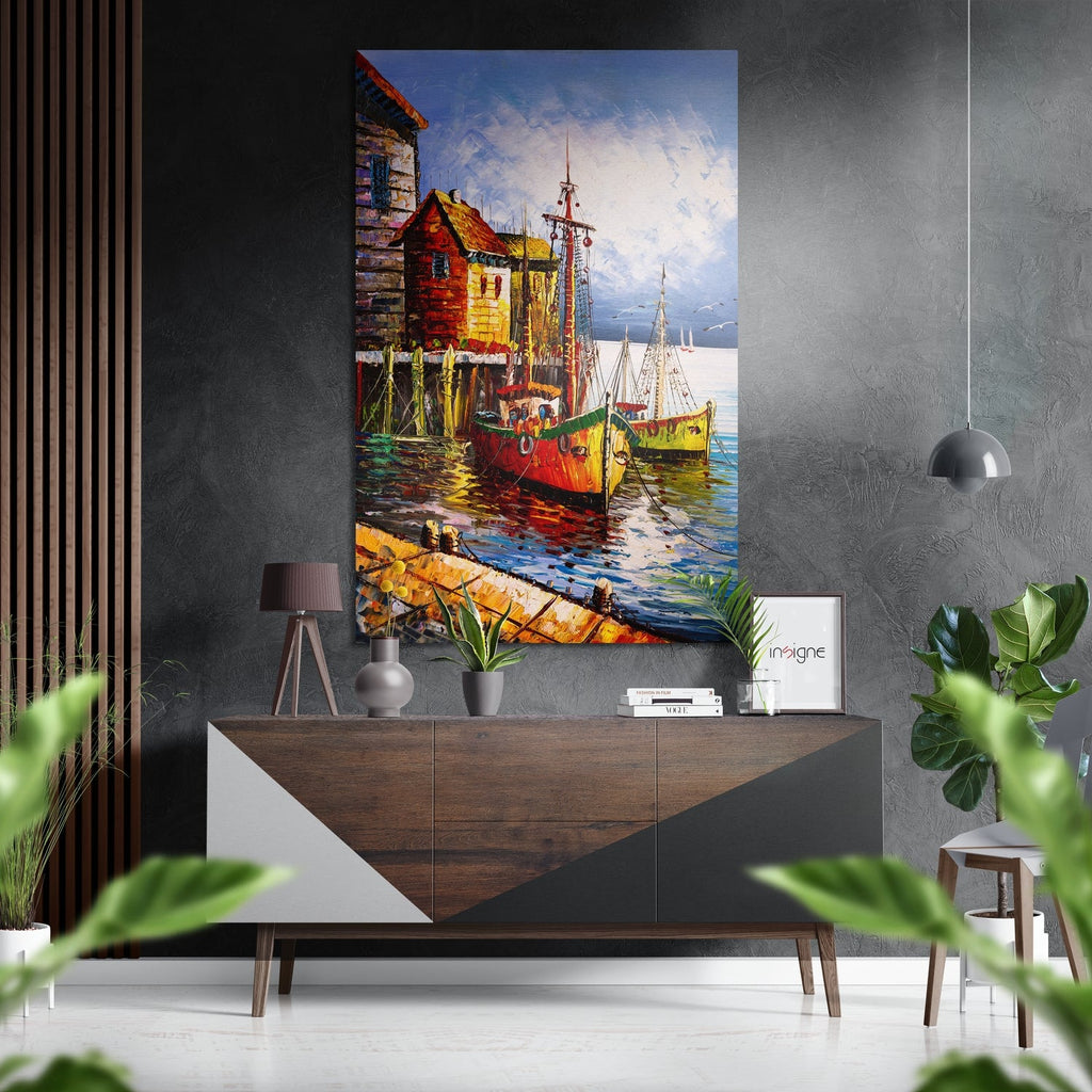 Boats Brushed Aluminium Dibond Wall Art
