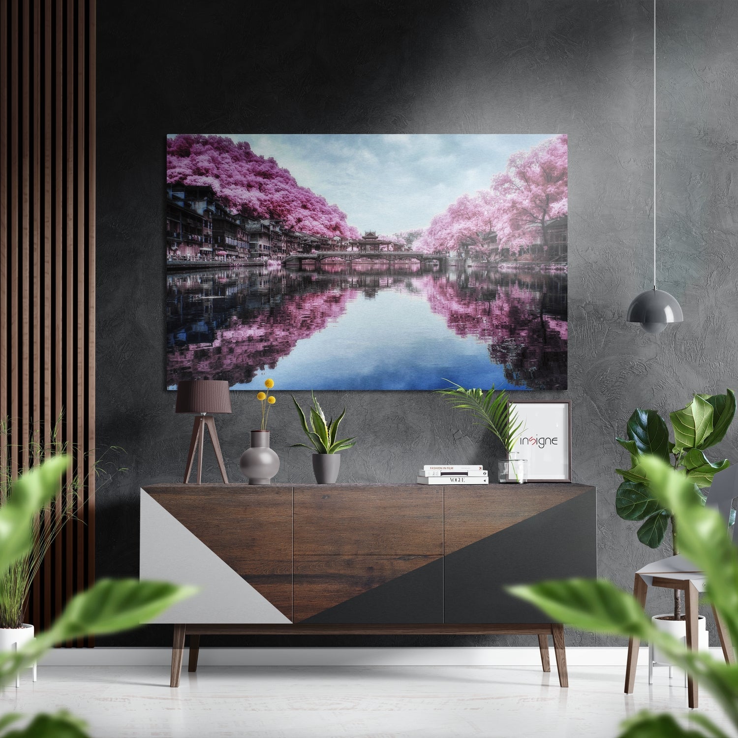 Lake View Brushed Aluminium Dibond Wall Art