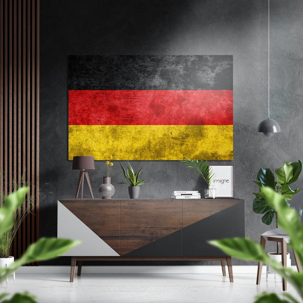 Flag of Germany Brushed Aluminium Dibond Wall Art
