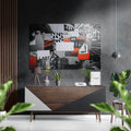 Patchwork Brushed Aluminium Dibond Wall Art
