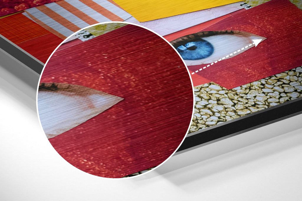 Patchwork Brushed Aluminium Dibond Wall Art