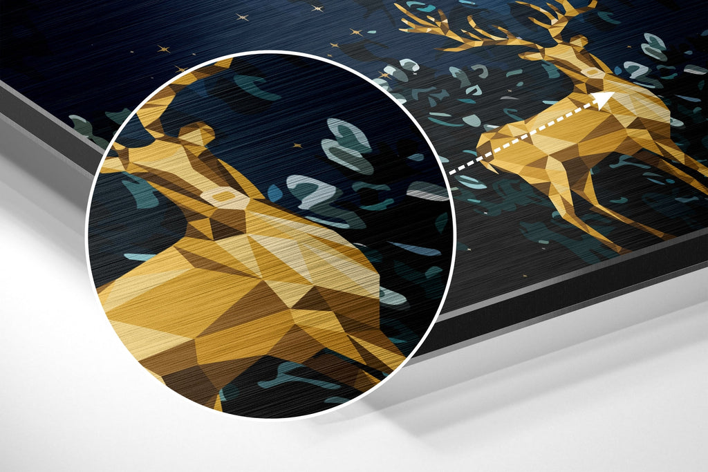 Deers of Dreams Brushed Aluminium Dibond Wall Art