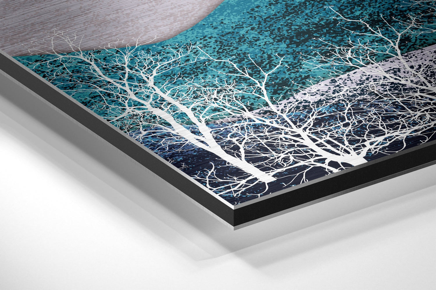 Wave Mountains Brushed Aluminium Dibond Wall Art