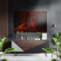 Red Smoke Brushed Aluminium Dibond Wall Art