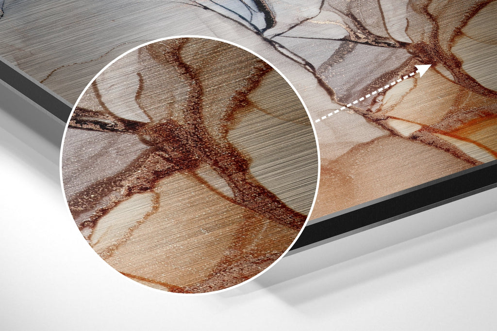 Marbleous Brushed Aluminium Dibond Wall Art